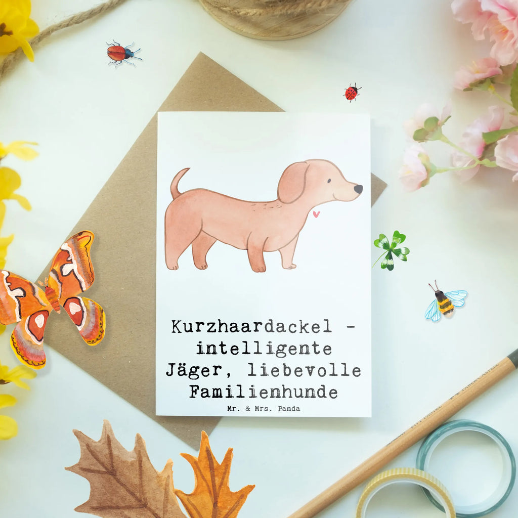 Grußkarte Kurzhaardackel Liebe Grußkarte, Klappkarte, Einladungskarte, Glückwunschkarte, Hochzeitskarte, Geburtstagskarte, Karte, Ansichtskarten, Hund, Hunderasse, Rassehund, Hundebesitzer, Geschenk, Tierfreund, Schenken, Welpe