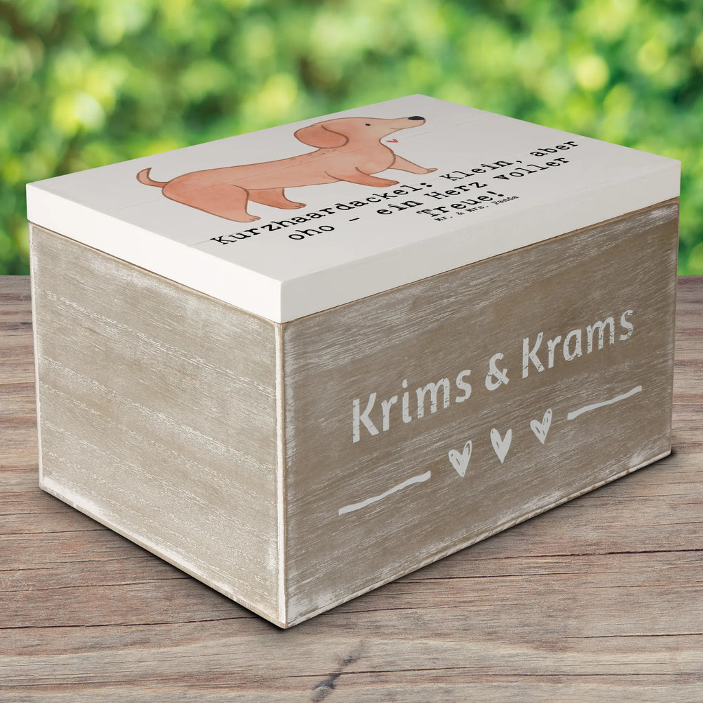 Holzkiste Kurzhaardackel Herz Holzkiste, Kiste, Schatzkiste, Truhe, Schatulle, XXL, Erinnerungsbox, Erinnerungskiste, Dekokiste, Aufbewahrungsbox, Geschenkbox, Geschenkdose, Hund, Hunderasse, Rassehund, Hundebesitzer, Geschenk, Tierfreund, Schenken, Welpe