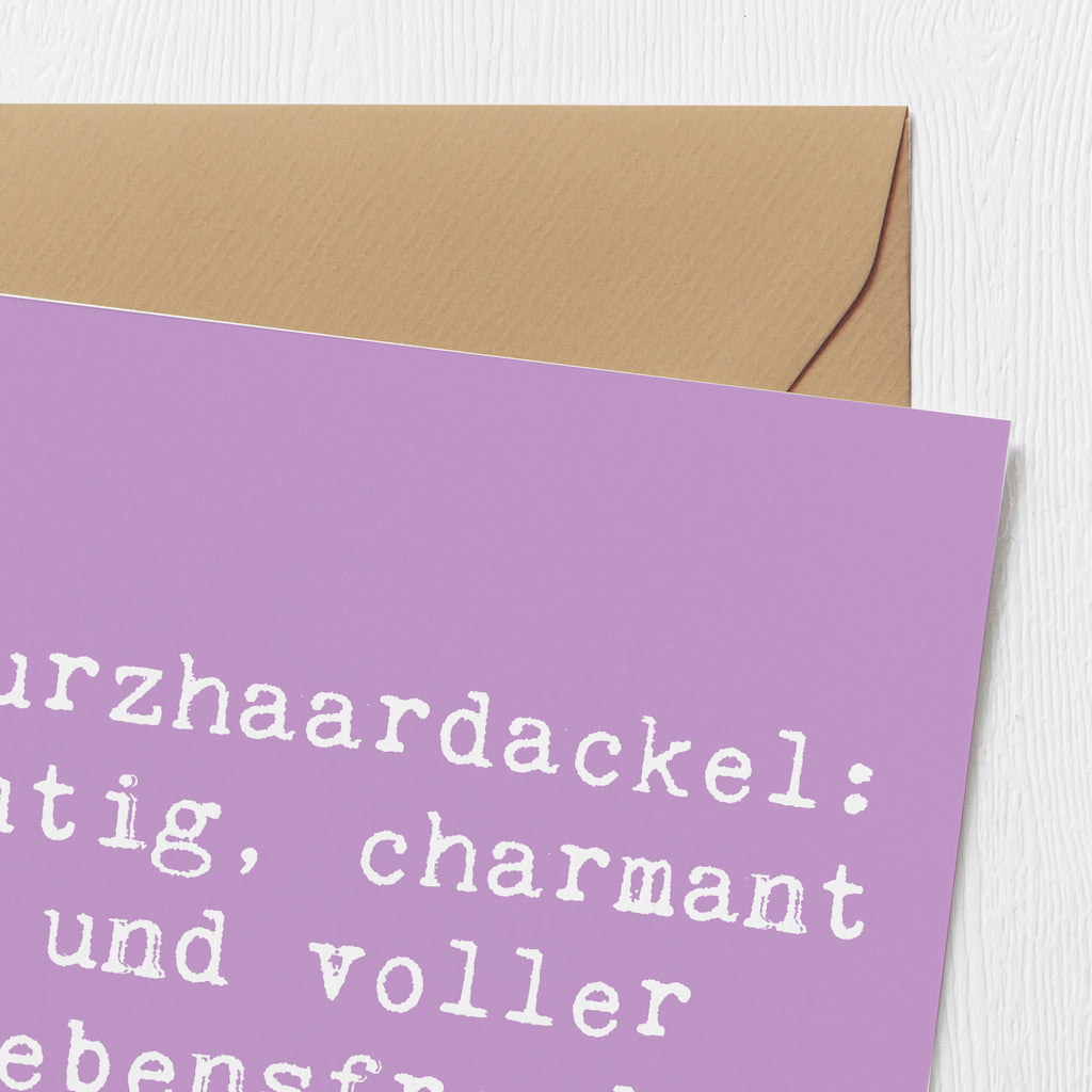 Deluxe Karte Spruch Mutiger Dackel Karte, Grußkarte, Klappkarte, Einladungskarte, Glückwunschkarte, Hochzeitskarte, Geburtstagskarte, Hochwertige Grußkarte, Hochwertige Klappkarte, Hund, Hunderasse, Rassehund, Hundebesitzer, Geschenk, Tierfreund, Schenken, Welpe