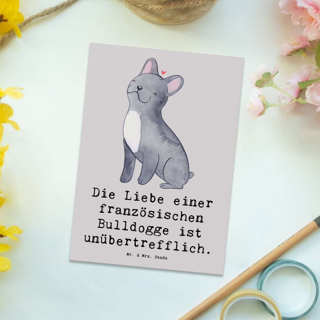 Postkarte Französische Bulldogge Liebe Postkarte, Karte, Geschenkkarte, Grußkarte, Einladung, Ansichtskarte, Geburtstagskarte, Einladungskarte, Dankeskarte, Ansichtskarten, Einladung Geburtstag, Einladungskarten Geburtstag, Hund, Hunderasse, Rassehund, Hundebesitzer, Geschenk, Tierfreund, Schenken, Welpe