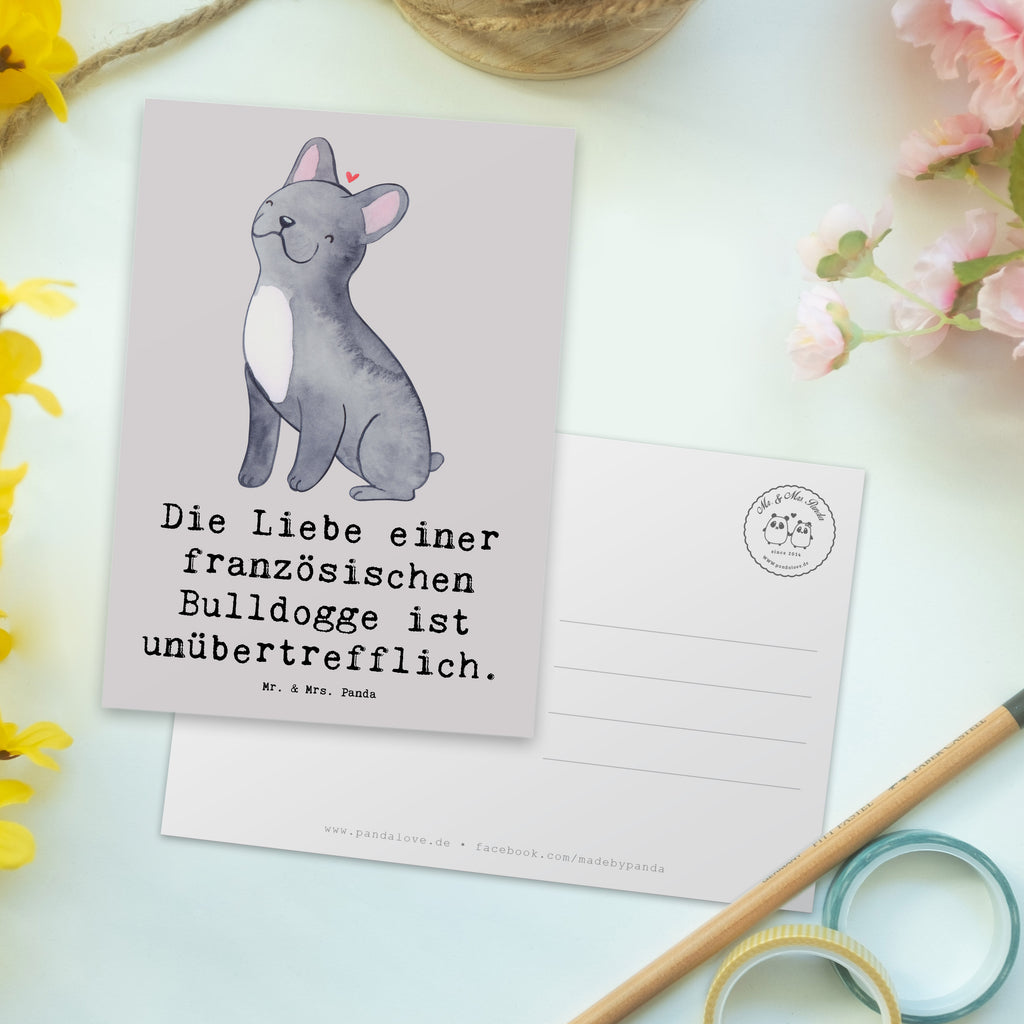 Postkarte Französische Bulldogge Liebe Postkarte, Karte, Geschenkkarte, Grußkarte, Einladung, Ansichtskarte, Geburtstagskarte, Einladungskarte, Dankeskarte, Ansichtskarten, Einladung Geburtstag, Einladungskarten Geburtstag, Hund, Hunderasse, Rassehund, Hundebesitzer, Geschenk, Tierfreund, Schenken, Welpe