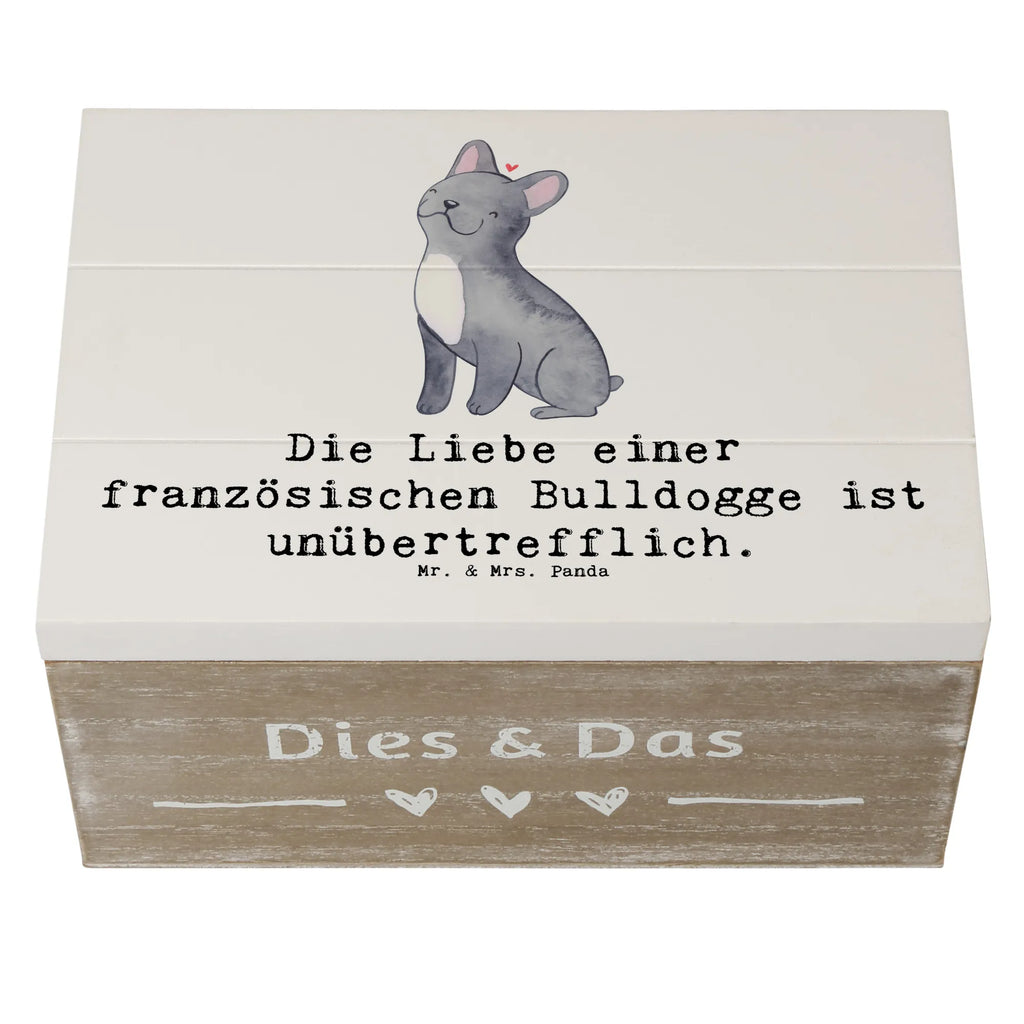 Holzkiste Französische Bulldogge Liebe Holzkiste, Kiste, Schatzkiste, Truhe, Schatulle, XXL, Erinnerungsbox, Erinnerungskiste, Dekokiste, Aufbewahrungsbox, Geschenkbox, Geschenkdose, Hund, Hunderasse, Rassehund, Hundebesitzer, Geschenk, Tierfreund, Schenken, Welpe