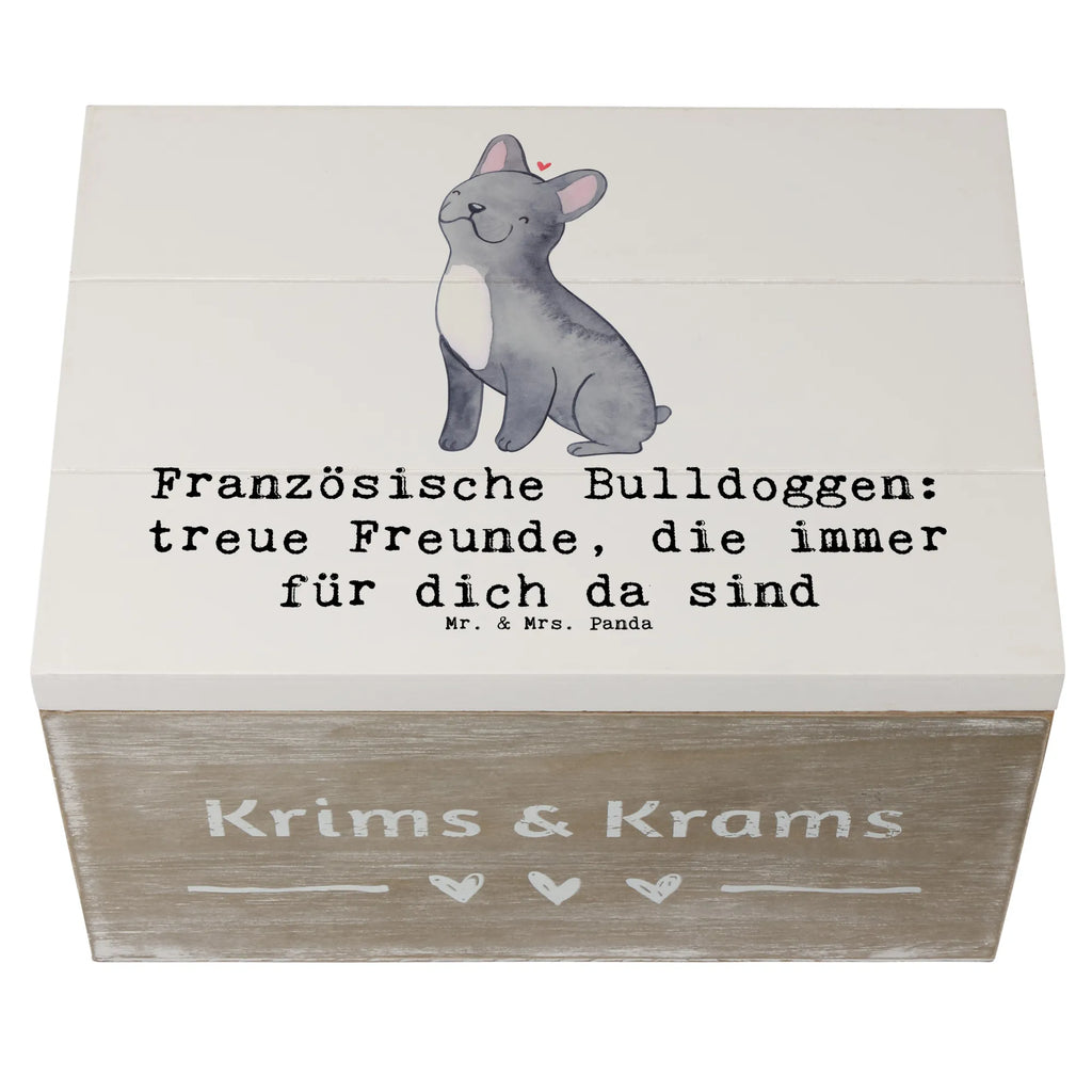 Holzkiste Französische Bulldogge Freund Holzkiste, Kiste, Schatzkiste, Truhe, Schatulle, XXL, Erinnerungsbox, Erinnerungskiste, Dekokiste, Aufbewahrungsbox, Geschenkbox, Geschenkdose, Hund, Hunderasse, Rassehund, Hundebesitzer, Geschenk, Tierfreund, Schenken, Welpe