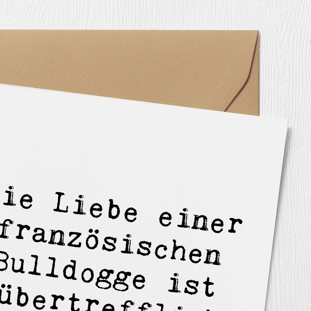 Deluxe Karte Spruch Französische Bulldogge Liebe Karte, Grußkarte, Klappkarte, Einladungskarte, Glückwunschkarte, Hochzeitskarte, Geburtstagskarte, Hochwertige Grußkarte, Hochwertige Klappkarte, Hund, Hunderasse, Rassehund, Hundebesitzer, Geschenk, Tierfreund, Schenken, Welpe