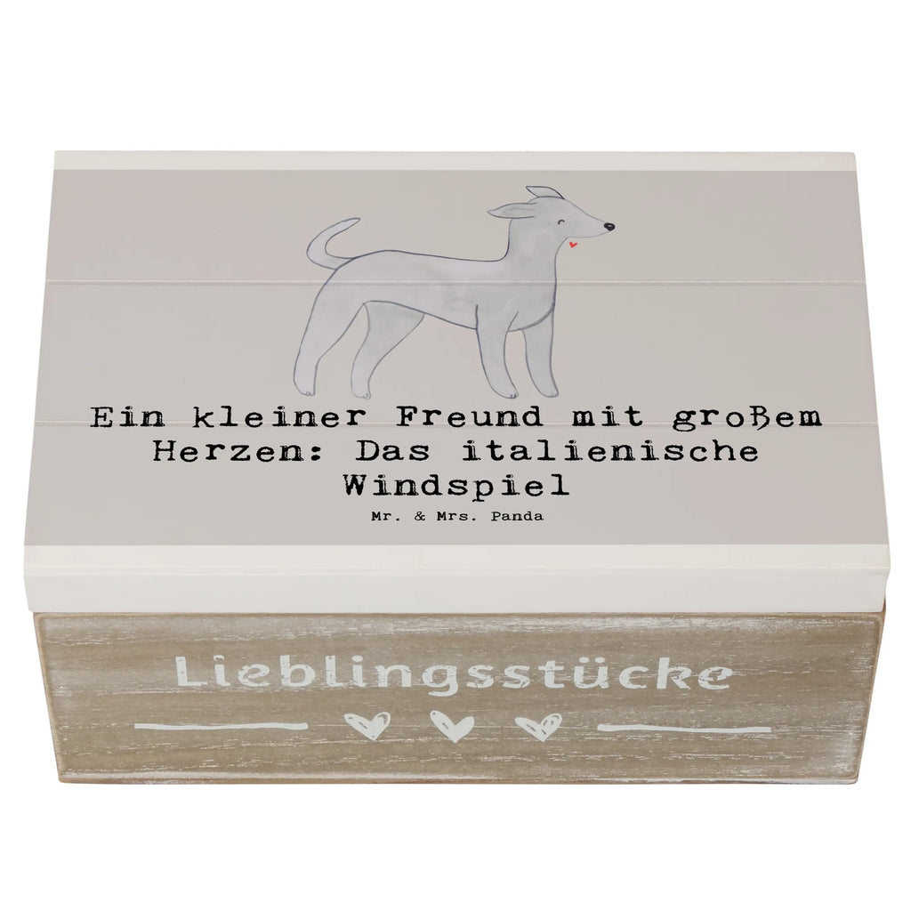 Holzkiste Italienisches Windspiel Holzkiste, Kiste, Schatzkiste, Truhe, Schatulle, XXL, Erinnerungsbox, Erinnerungskiste, Dekokiste, Aufbewahrungsbox, Geschenkbox, Geschenkdose, Hund, Hunderasse, Rassehund, Hundebesitzer, Geschenk, Tierfreund, Schenken, Welpe