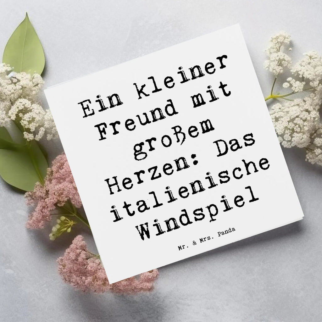 Deluxe Karte Spruch Italienisches Windspiel Karte, Grußkarte, Klappkarte, Einladungskarte, Glückwunschkarte, Hochzeitskarte, Geburtstagskarte, Hochwertige Grußkarte, Hochwertige Klappkarte, Hund, Hunderasse, Rassehund, Hundebesitzer, Geschenk, Tierfreund, Schenken, Welpe