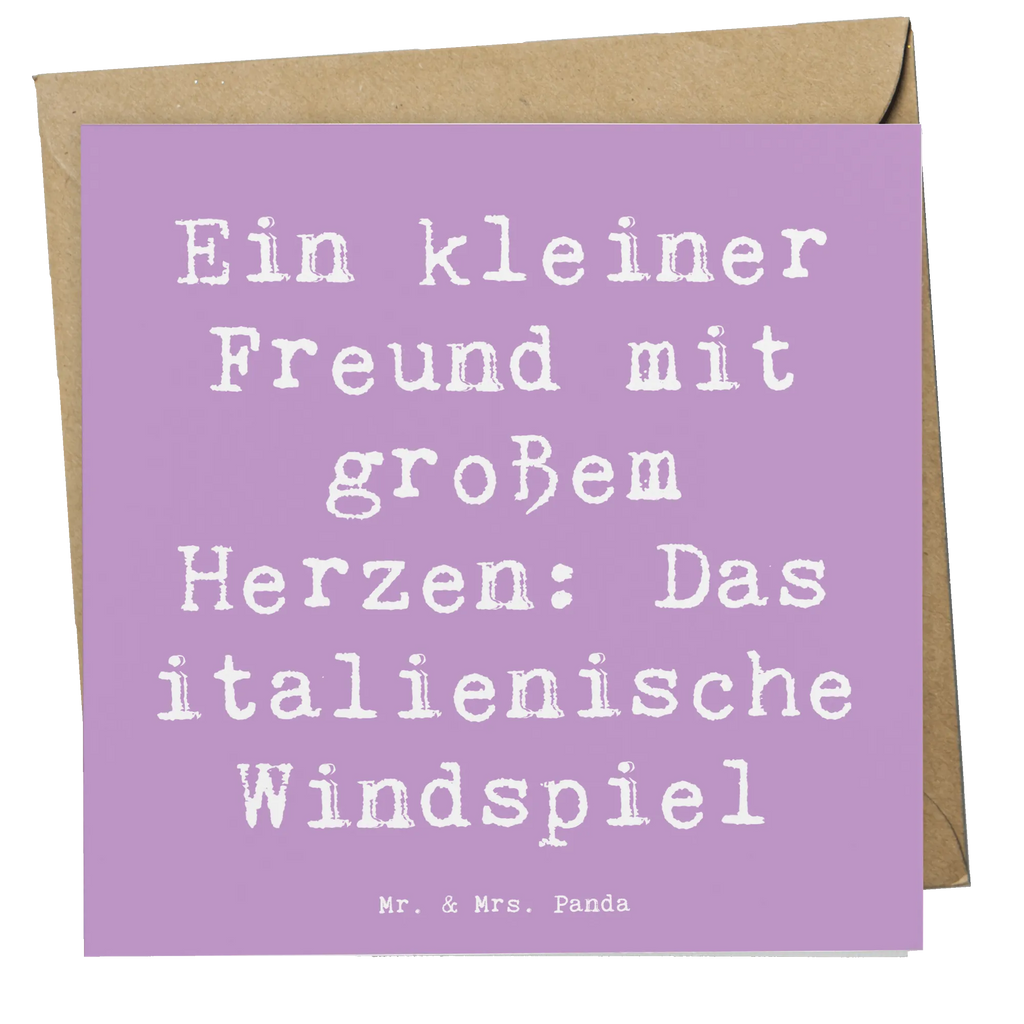 Deluxe Karte Spruch Italienisches Windspiel Karte, Grußkarte, Klappkarte, Einladungskarte, Glückwunschkarte, Hochzeitskarte, Geburtstagskarte, Hochwertige Grußkarte, Hochwertige Klappkarte, Hund, Hunderasse, Rassehund, Hundebesitzer, Geschenk, Tierfreund, Schenken, Welpe