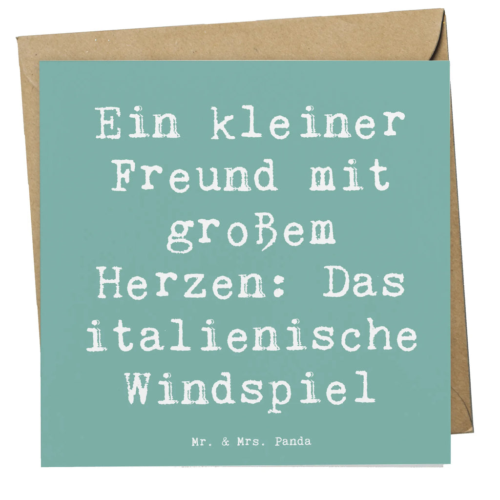 Deluxe Karte Spruch Italienisches Windspiel Karte, Grußkarte, Klappkarte, Einladungskarte, Glückwunschkarte, Hochzeitskarte, Geburtstagskarte, Hochwertige Grußkarte, Hochwertige Klappkarte, Hund, Hunderasse, Rassehund, Hundebesitzer, Geschenk, Tierfreund, Schenken, Welpe