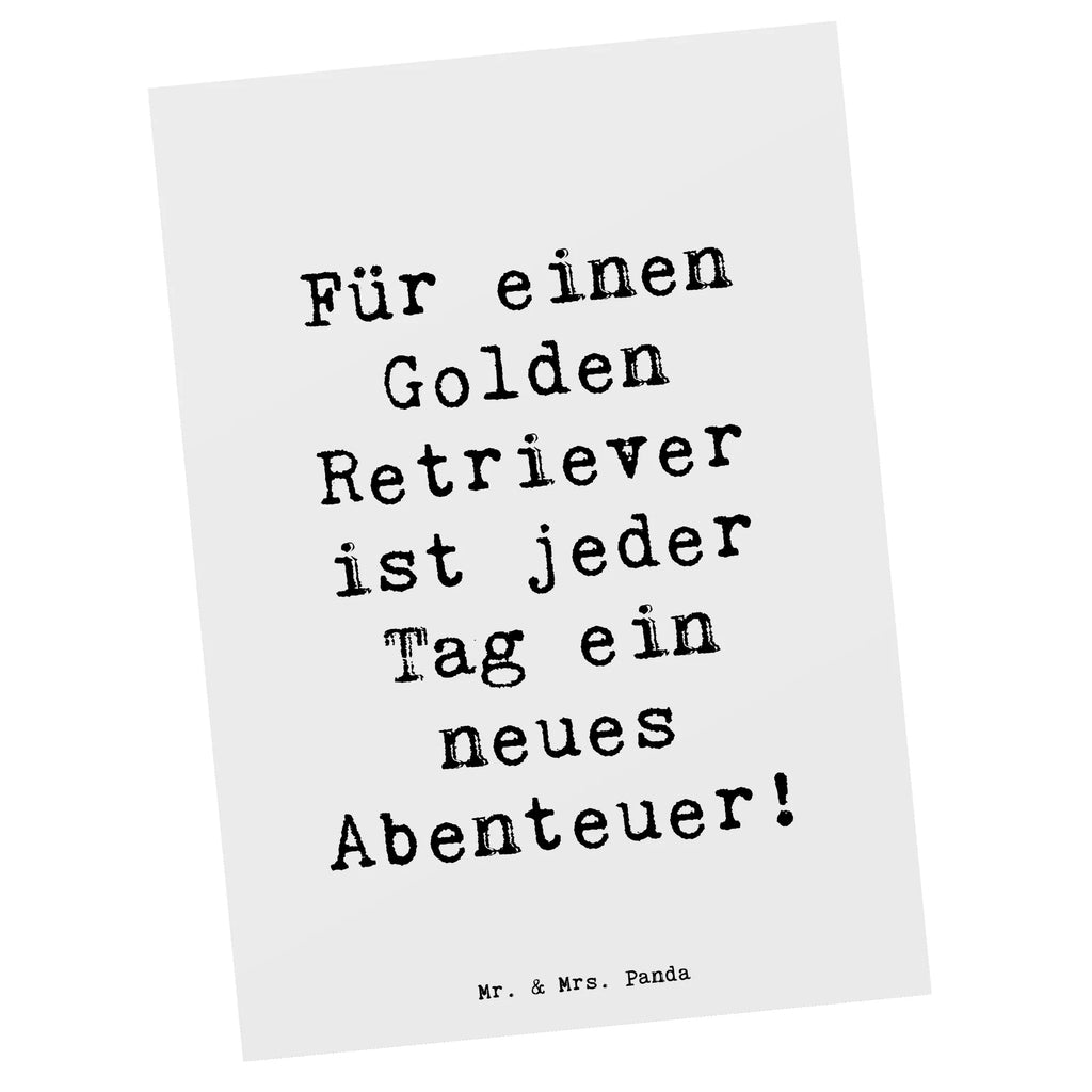 Postkarte Spruch Golden Retriever Abenteuer Postkarte, Karte, Geschenkkarte, Grußkarte, Einladung, Ansichtskarte, Geburtstagskarte, Einladungskarte, Dankeskarte, Ansichtskarten, Einladung Geburtstag, Einladungskarten Geburtstag, Hund, Hunderasse, Rassehund, Hundebesitzer, Geschenk, Tierfreund, Schenken, Welpe