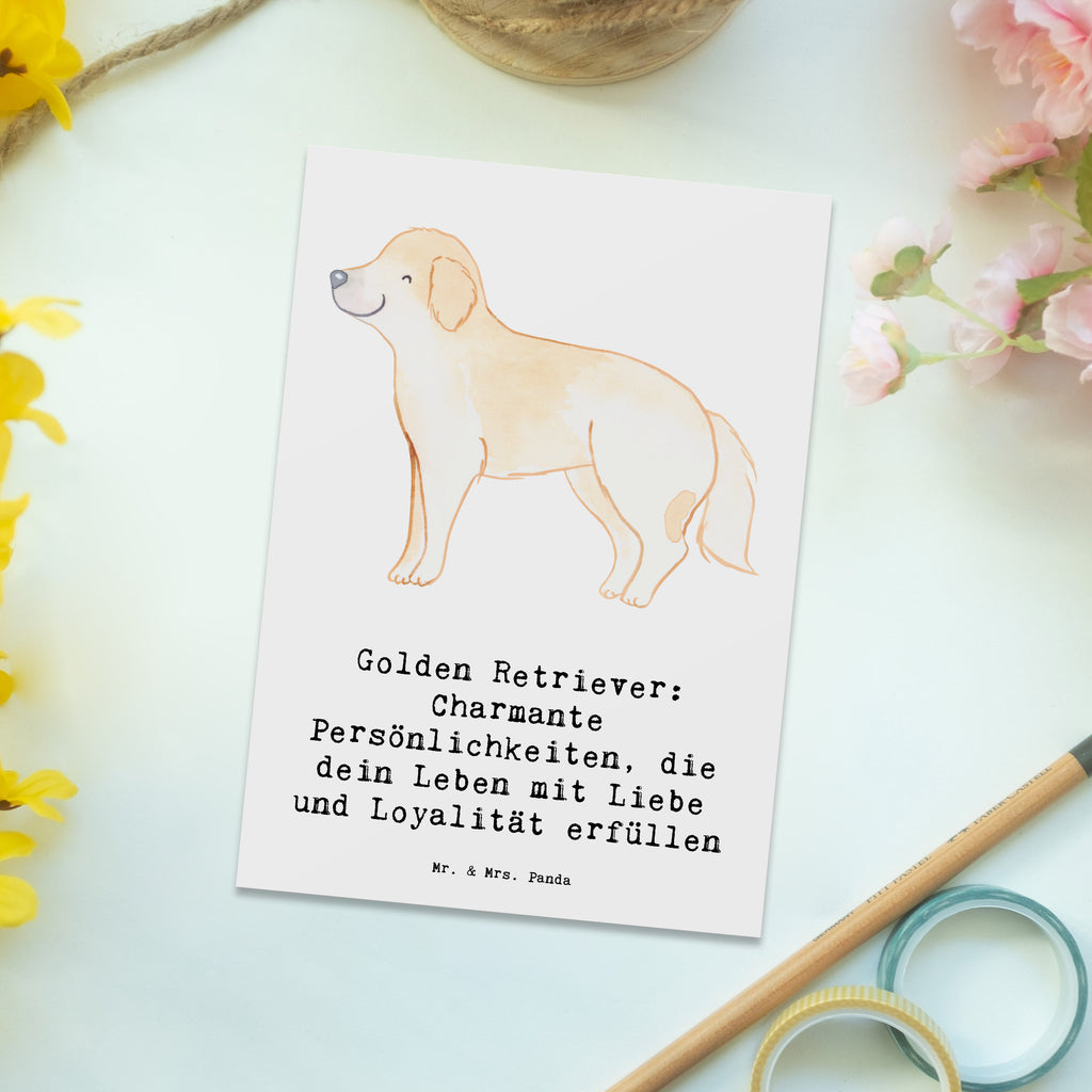 Postkarte Golden Retriever Charme Postkarte, Karte, Geschenkkarte, Grußkarte, Einladung, Ansichtskarte, Geburtstagskarte, Einladungskarte, Dankeskarte, Ansichtskarten, Einladung Geburtstag, Einladungskarten Geburtstag, Hund, Hunderasse, Rassehund, Hundebesitzer, Geschenk, Tierfreund, Schenken, Welpe