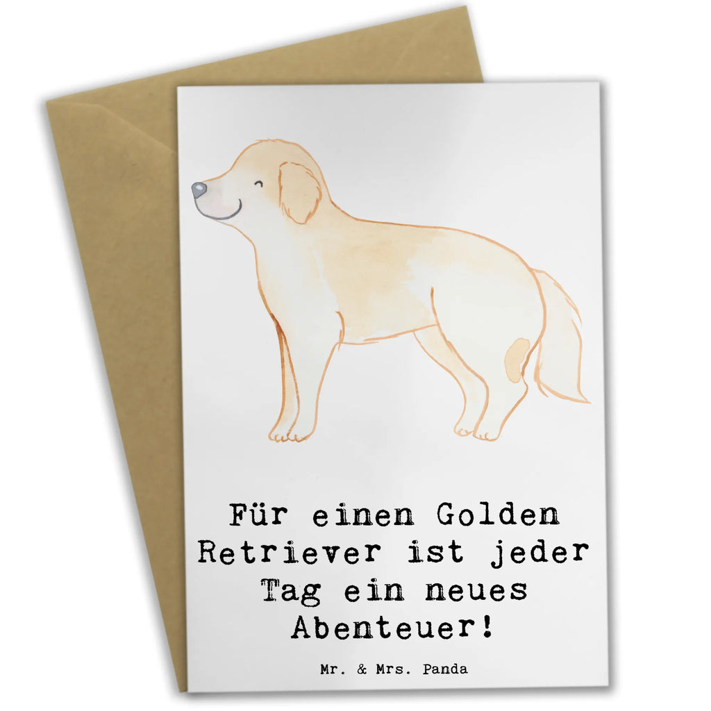 Grußkarte Golden Retriever Abenteuer Grußkarte, Klappkarte, Einladungskarte, Glückwunschkarte, Hochzeitskarte, Geburtstagskarte, Karte, Ansichtskarten, Hund, Hunderasse, Rassehund, Hundebesitzer, Geschenk, Tierfreund, Schenken, Welpe