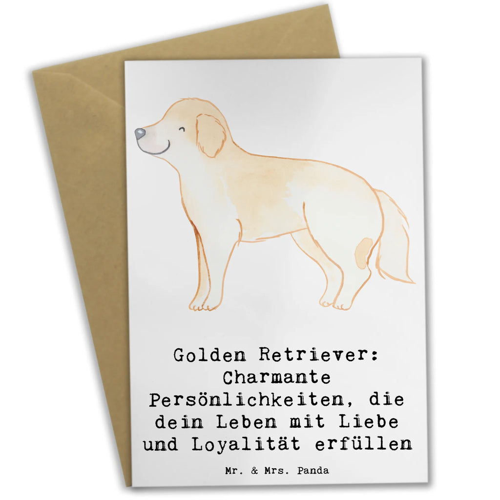 Grußkarte Golden Retriever Charme Grußkarte, Klappkarte, Einladungskarte, Glückwunschkarte, Hochzeitskarte, Geburtstagskarte, Karte, Ansichtskarten, Hund, Hunderasse, Rassehund, Hundebesitzer, Geschenk, Tierfreund, Schenken, Welpe