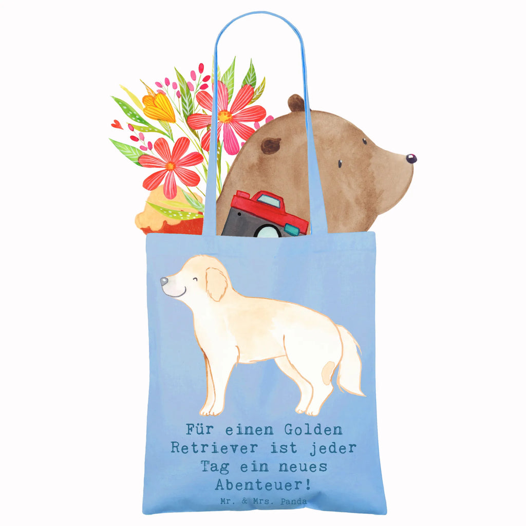 Tragetasche Golden Retriever Abenteuer Beuteltasche, Beutel, Einkaufstasche, Jutebeutel, Stoffbeutel, Tasche, Shopper, Umhängetasche, Strandtasche, Schultertasche, Stofftasche, Tragetasche, Badetasche, Jutetasche, Einkaufstüte, Laptoptasche, Hund, Hunderasse, Rassehund, Hundebesitzer, Geschenk, Tierfreund, Schenken, Welpe