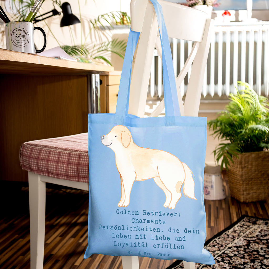 Tragetasche Golden Retriever Charme Beuteltasche, Beutel, Einkaufstasche, Jutebeutel, Stoffbeutel, Tasche, Shopper, Umhängetasche, Strandtasche, Schultertasche, Stofftasche, Tragetasche, Badetasche, Jutetasche, Einkaufstüte, Laptoptasche, Hund, Hunderasse, Rassehund, Hundebesitzer, Geschenk, Tierfreund, Schenken, Welpe