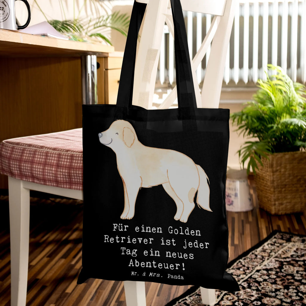 Tragetasche Golden Retriever Abenteuer Beuteltasche, Beutel, Einkaufstasche, Jutebeutel, Stoffbeutel, Tasche, Shopper, Umhängetasche, Strandtasche, Schultertasche, Stofftasche, Tragetasche, Badetasche, Jutetasche, Einkaufstüte, Laptoptasche, Hund, Hunderasse, Rassehund, Hundebesitzer, Geschenk, Tierfreund, Schenken, Welpe