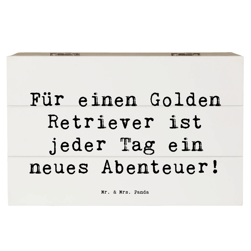 Holzkiste Spruch Golden Retriever Abenteuer Holzkiste, Kiste, Schatzkiste, Truhe, Schatulle, XXL, Erinnerungsbox, Erinnerungskiste, Dekokiste, Aufbewahrungsbox, Geschenkbox, Geschenkdose, Hund, Hunderasse, Rassehund, Hundebesitzer, Geschenk, Tierfreund, Schenken, Welpe