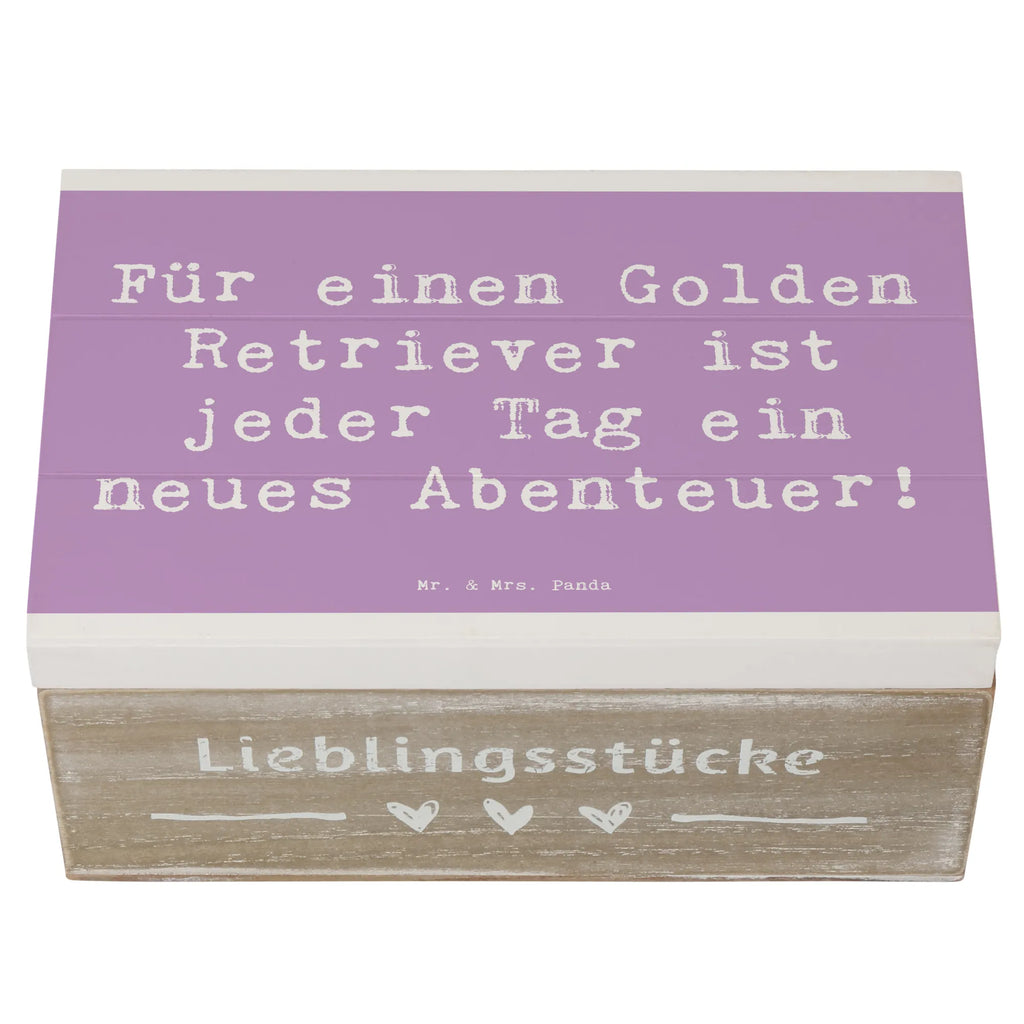 Holzkiste Spruch Golden Retriever Abenteuer Holzkiste, Kiste, Schatzkiste, Truhe, Schatulle, XXL, Erinnerungsbox, Erinnerungskiste, Dekokiste, Aufbewahrungsbox, Geschenkbox, Geschenkdose, Hund, Hunderasse, Rassehund, Hundebesitzer, Geschenk, Tierfreund, Schenken, Welpe