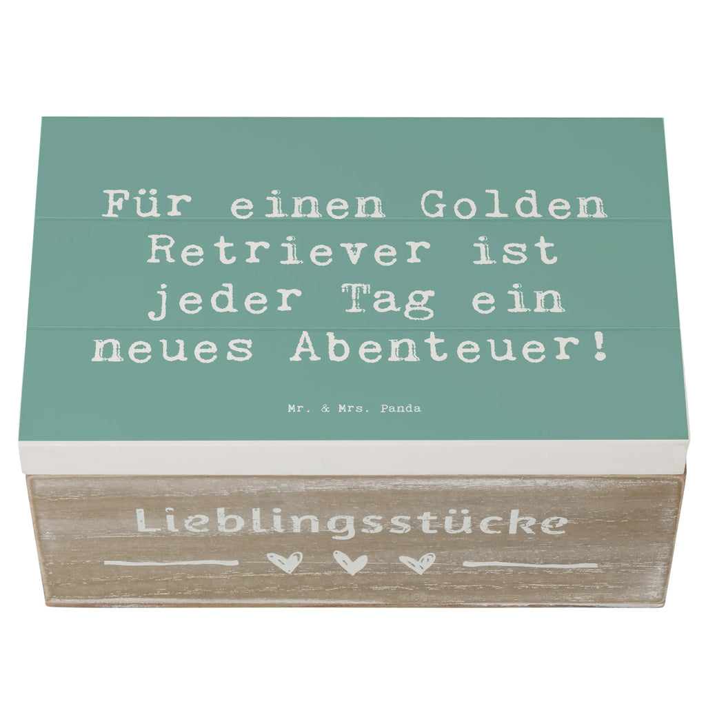 Holzkiste Spruch Golden Retriever Abenteuer Holzkiste, Kiste, Schatzkiste, Truhe, Schatulle, XXL, Erinnerungsbox, Erinnerungskiste, Dekokiste, Aufbewahrungsbox, Geschenkbox, Geschenkdose, Hund, Hunderasse, Rassehund, Hundebesitzer, Geschenk, Tierfreund, Schenken, Welpe