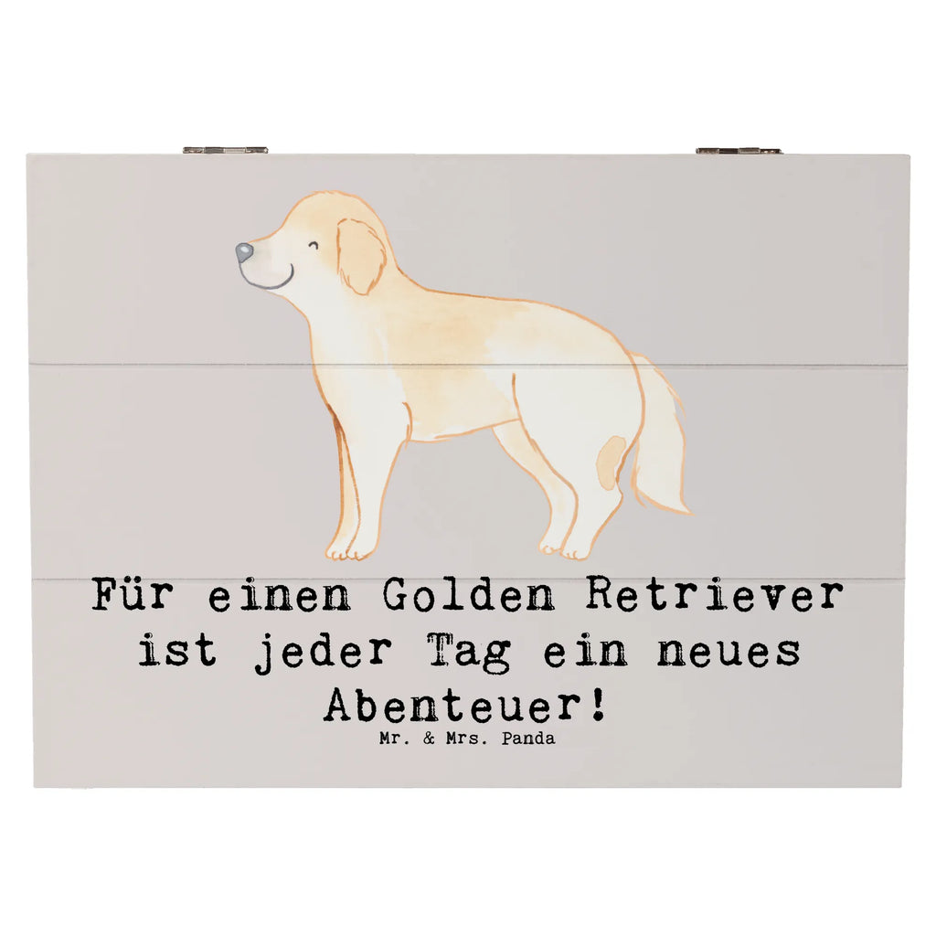 Holzkiste Golden Retriever Abenteuer Holzkiste, Kiste, Schatzkiste, Truhe, Schatulle, XXL, Erinnerungsbox, Erinnerungskiste, Dekokiste, Aufbewahrungsbox, Geschenkbox, Geschenkdose, Hund, Hunderasse, Rassehund, Hundebesitzer, Geschenk, Tierfreund, Schenken, Welpe