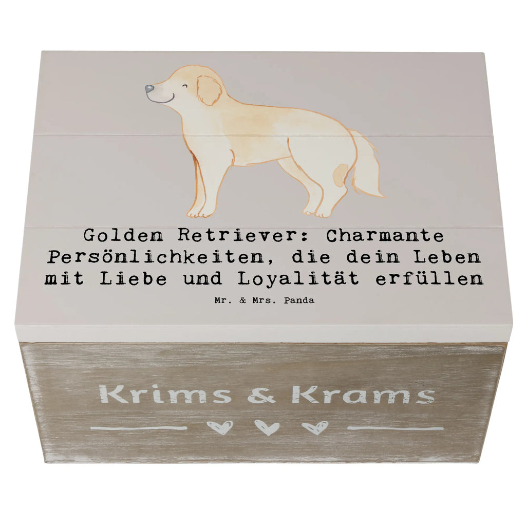 Holzkiste Golden Retriever Charme Holzkiste, Kiste, Schatzkiste, Truhe, Schatulle, XXL, Erinnerungsbox, Erinnerungskiste, Dekokiste, Aufbewahrungsbox, Geschenkbox, Geschenkdose, Hund, Hunderasse, Rassehund, Hundebesitzer, Geschenk, Tierfreund, Schenken, Welpe