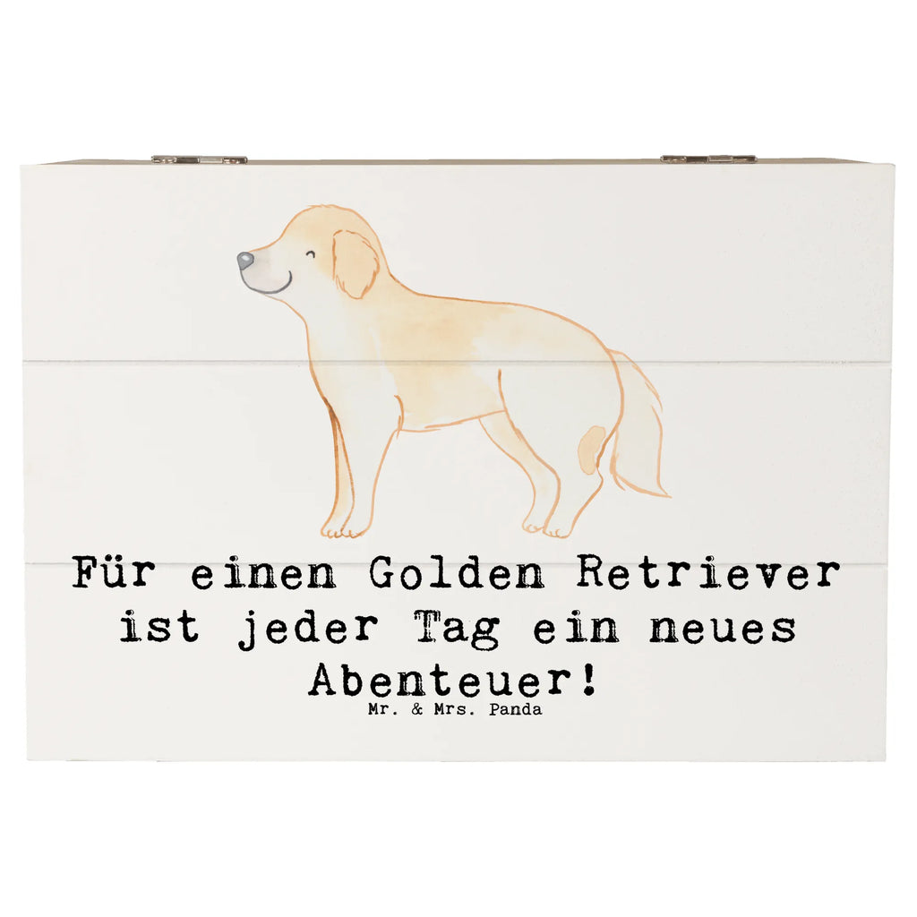 Holzkiste Golden Retriever Abenteuer Holzkiste, Kiste, Schatzkiste, Truhe, Schatulle, XXL, Erinnerungsbox, Erinnerungskiste, Dekokiste, Aufbewahrungsbox, Geschenkbox, Geschenkdose, Hund, Hunderasse, Rassehund, Hundebesitzer, Geschenk, Tierfreund, Schenken, Welpe