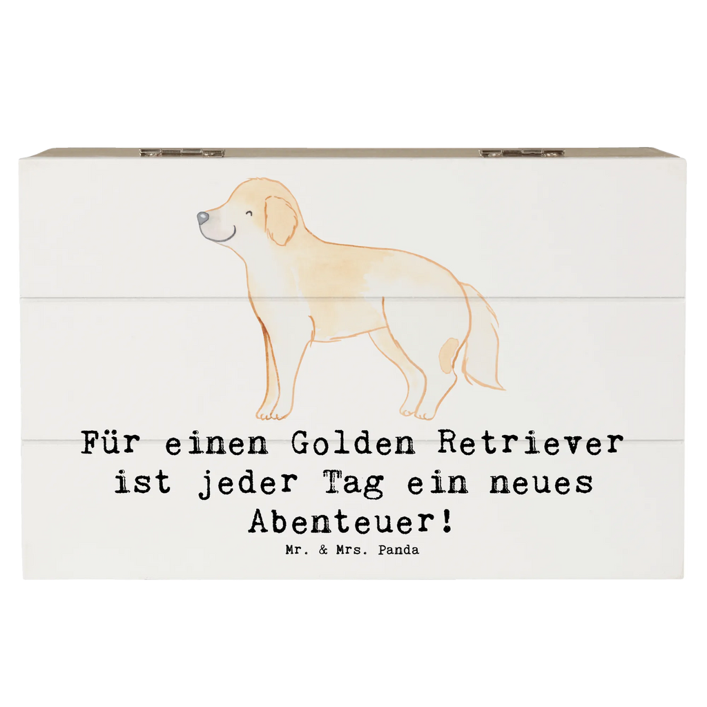 Holzkiste Golden Retriever Abenteuer Holzkiste, Kiste, Schatzkiste, Truhe, Schatulle, XXL, Erinnerungsbox, Erinnerungskiste, Dekokiste, Aufbewahrungsbox, Geschenkbox, Geschenkdose, Hund, Hunderasse, Rassehund, Hundebesitzer, Geschenk, Tierfreund, Schenken, Welpe