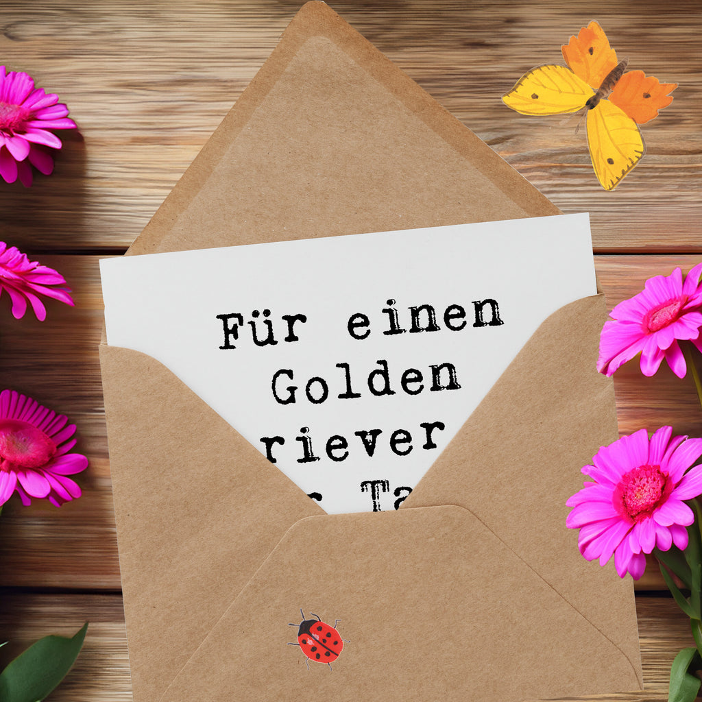 Deluxe Karte Spruch Golden Retriever Abenteuer Karte, Grußkarte, Klappkarte, Einladungskarte, Glückwunschkarte, Hochzeitskarte, Geburtstagskarte, Hochwertige Grußkarte, Hochwertige Klappkarte, Hund, Hunderasse, Rassehund, Hundebesitzer, Geschenk, Tierfreund, Schenken, Welpe