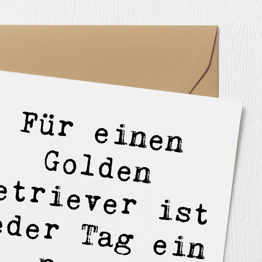 Deluxe Karte Spruch Golden Retriever Abenteuer Karte, Grußkarte, Klappkarte, Einladungskarte, Glückwunschkarte, Hochzeitskarte, Geburtstagskarte, Hochwertige Grußkarte, Hochwertige Klappkarte, Hund, Hunderasse, Rassehund, Hundebesitzer, Geschenk, Tierfreund, Schenken, Welpe