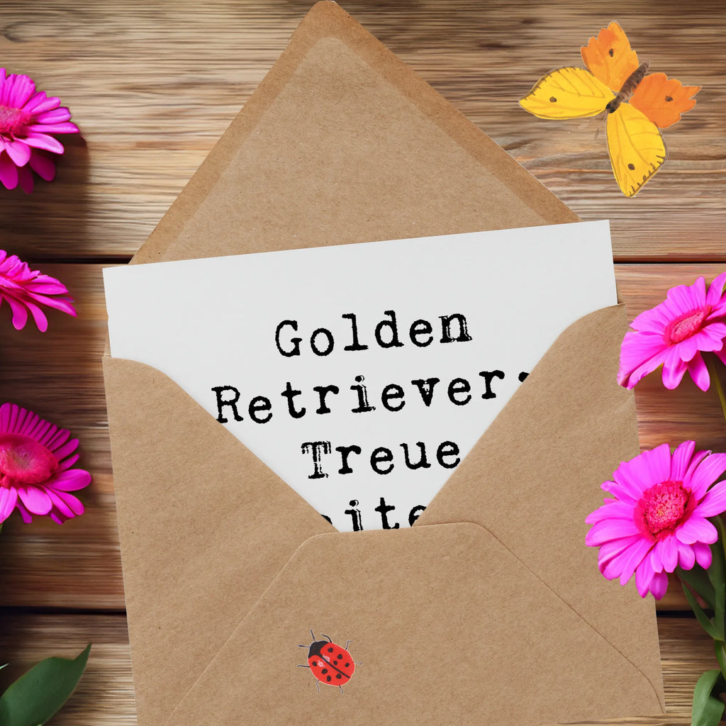 Deluxe Karte Spruch Golden Retriever Freund Karte, Grußkarte, Klappkarte, Einladungskarte, Glückwunschkarte, Hochzeitskarte, Geburtstagskarte, Hochwertige Grußkarte, Hochwertige Klappkarte, Hund, Hunderasse, Rassehund, Hundebesitzer, Geschenk, Tierfreund, Schenken, Welpe