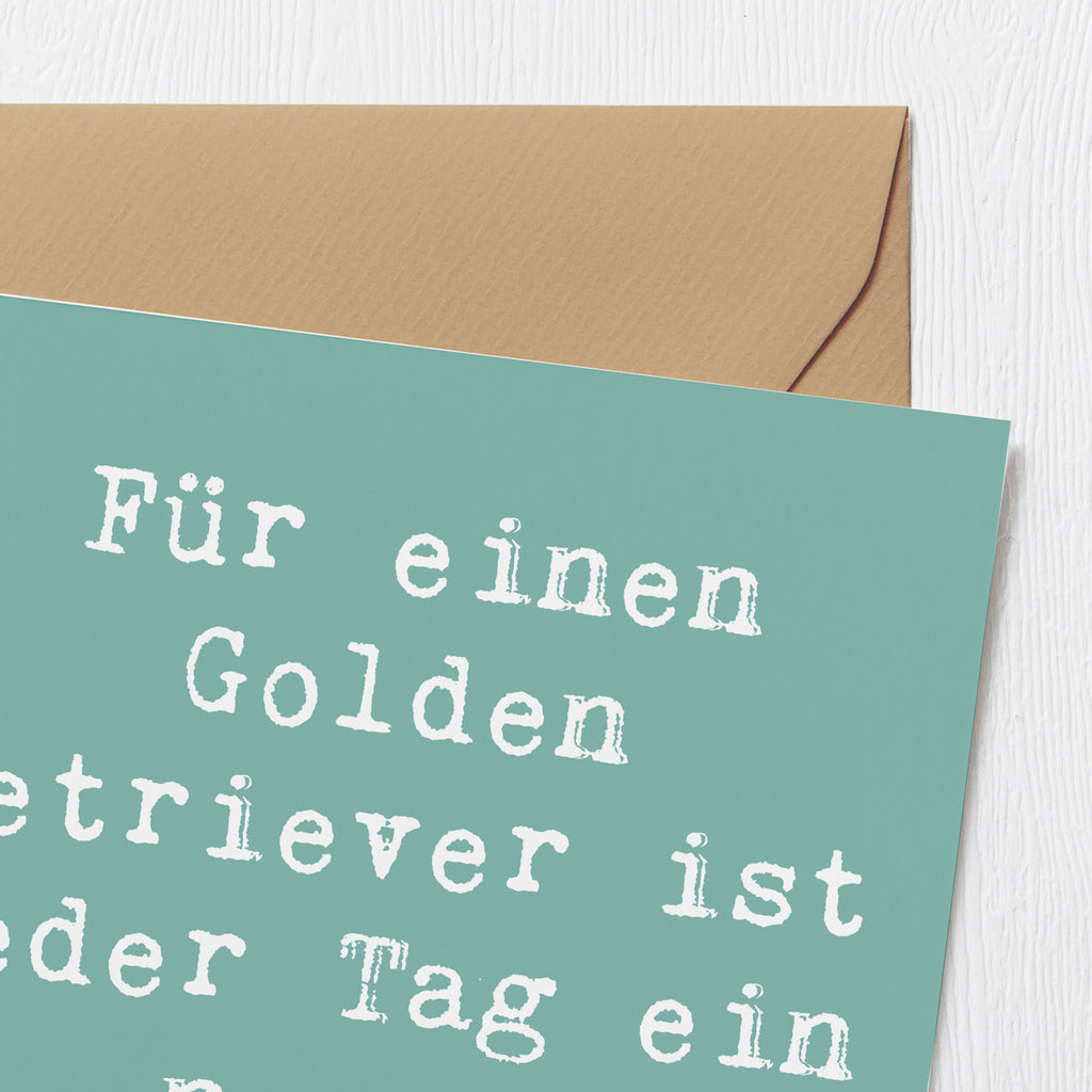 Deluxe Karte Spruch Golden Retriever Abenteuer Karte, Grußkarte, Klappkarte, Einladungskarte, Glückwunschkarte, Hochzeitskarte, Geburtstagskarte, Hochwertige Grußkarte, Hochwertige Klappkarte, Hund, Hunderasse, Rassehund, Hundebesitzer, Geschenk, Tierfreund, Schenken, Welpe