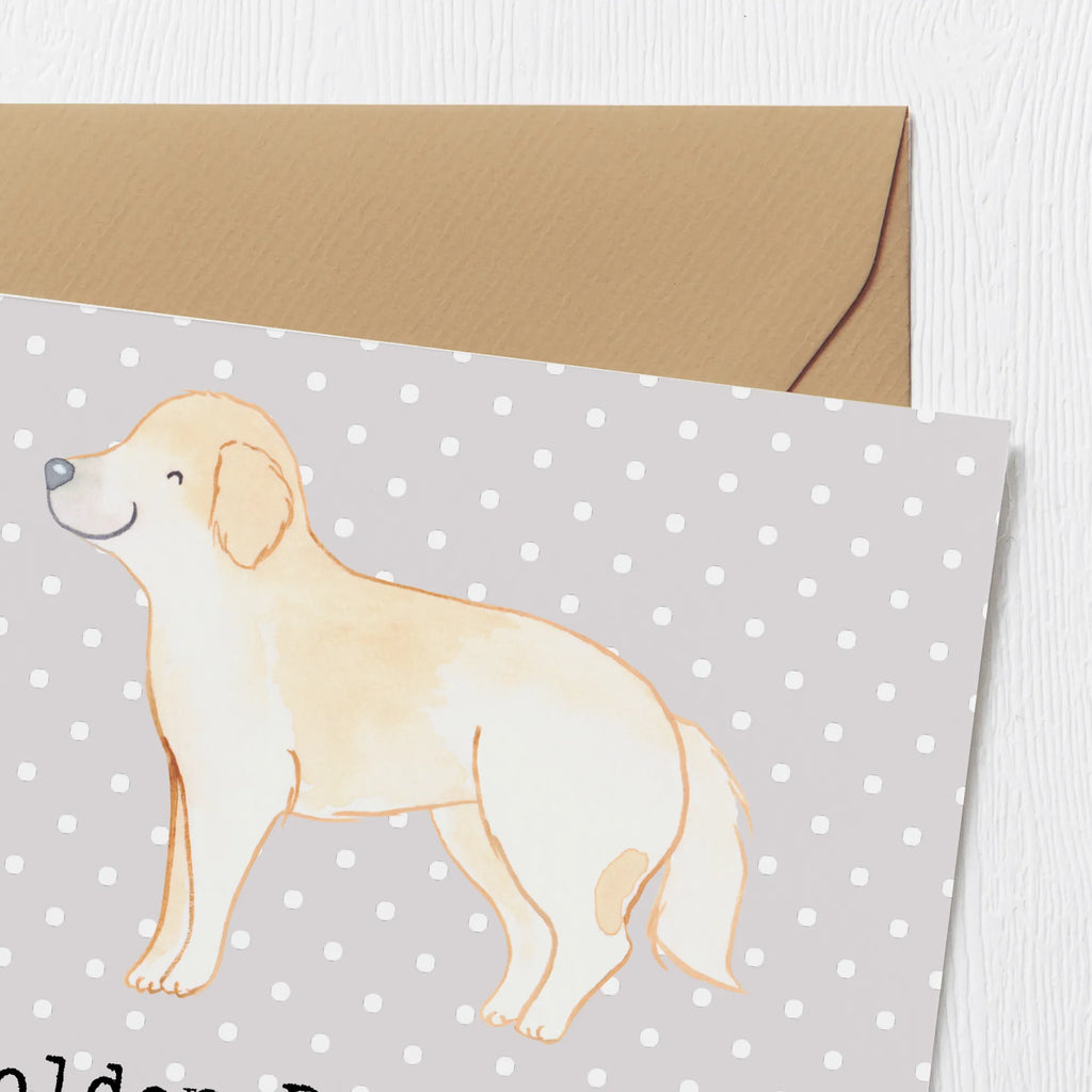 Deluxe Karte Golden Retriever Freund Karte, Grußkarte, Klappkarte, Einladungskarte, Glückwunschkarte, Hochzeitskarte, Geburtstagskarte, Hochwertige Grußkarte, Hochwertige Klappkarte, Hund, Hunderasse, Rassehund, Hundebesitzer, Geschenk, Tierfreund, Schenken, Welpe