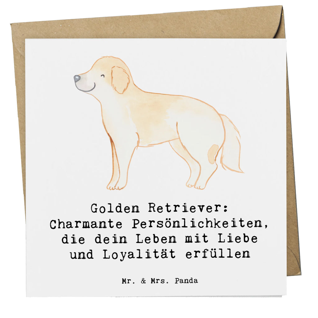 Deluxe Karte Golden Retriever Charme Karte, Grußkarte, Klappkarte, Einladungskarte, Glückwunschkarte, Hochzeitskarte, Geburtstagskarte, Hochwertige Grußkarte, Hochwertige Klappkarte, Hund, Hunderasse, Rassehund, Hundebesitzer, Geschenk, Tierfreund, Schenken, Welpe