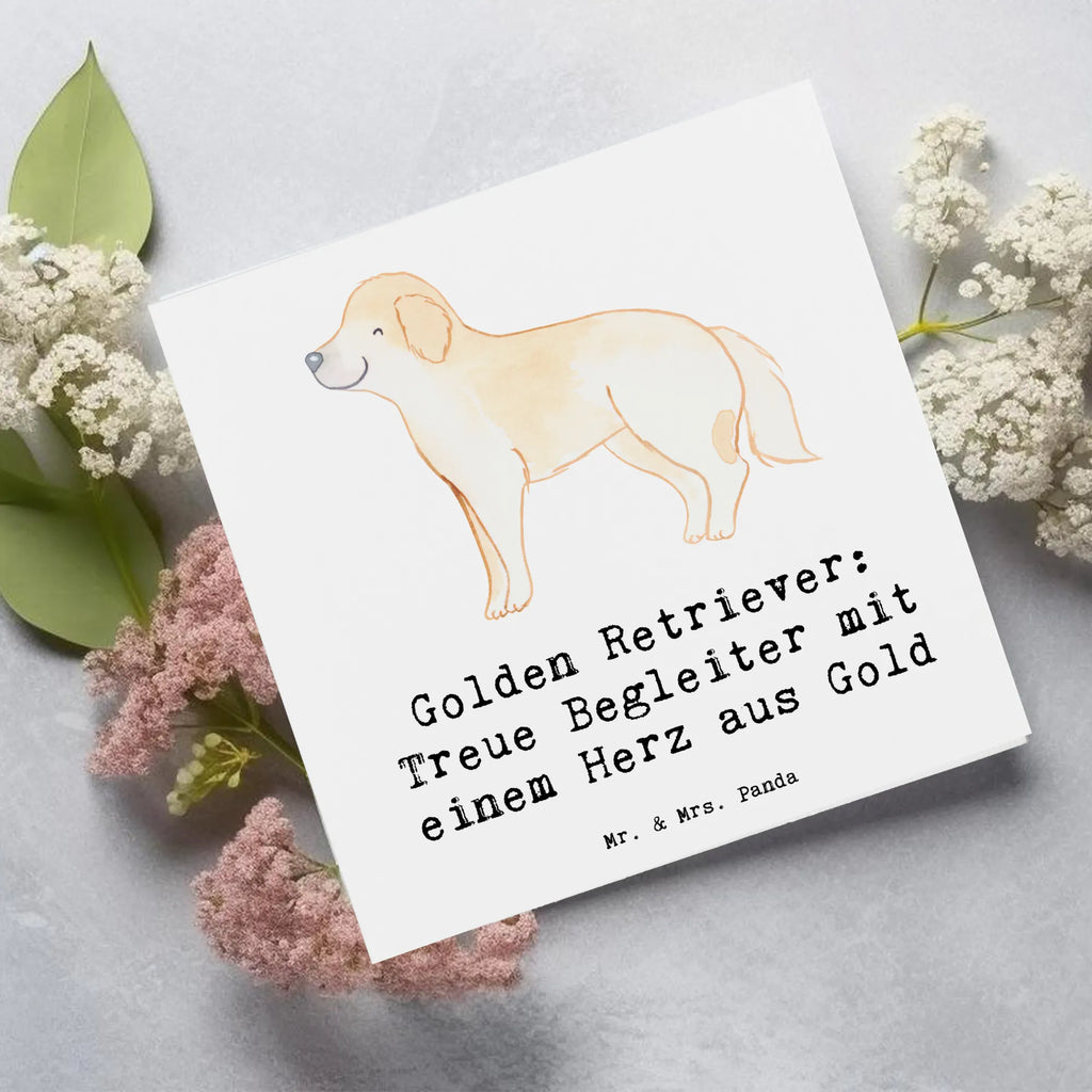 Deluxe Karte Golden Retriever Freund Karte, Grußkarte, Klappkarte, Einladungskarte, Glückwunschkarte, Hochzeitskarte, Geburtstagskarte, Hochwertige Grußkarte, Hochwertige Klappkarte, Hund, Hunderasse, Rassehund, Hundebesitzer, Geschenk, Tierfreund, Schenken, Welpe