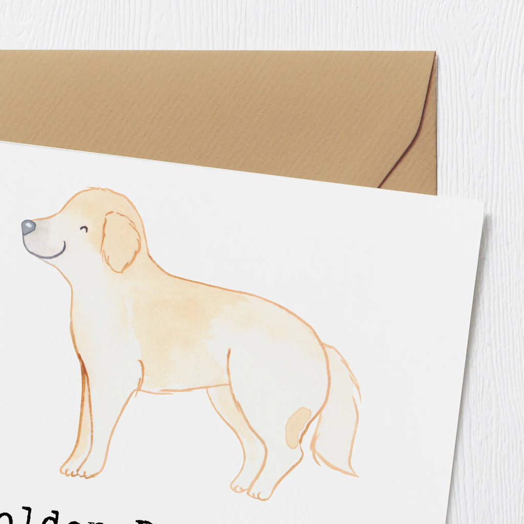 Deluxe Karte Golden Retriever Freund Karte, Grußkarte, Klappkarte, Einladungskarte, Glückwunschkarte, Hochzeitskarte, Geburtstagskarte, Hochwertige Grußkarte, Hochwertige Klappkarte, Hund, Hunderasse, Rassehund, Hundebesitzer, Geschenk, Tierfreund, Schenken, Welpe