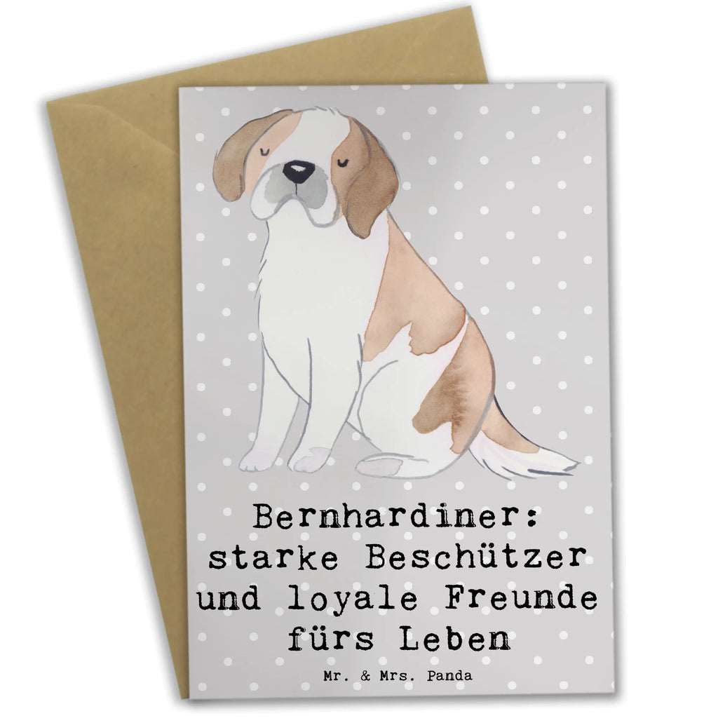 Grußkarte Bernhardiner Treue Grußkarte, Klappkarte, Einladungskarte, Glückwunschkarte, Hochzeitskarte, Geburtstagskarte, Karte, Ansichtskarten, Hund, Hunderasse, Rassehund, Hundebesitzer, Geschenk, Tierfreund, Schenken, Welpe