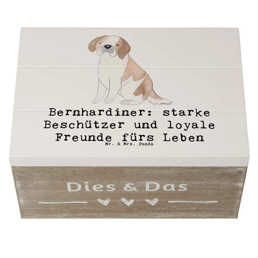 Holzkiste Bernhardiner Treue Holzkiste, Kiste, Schatzkiste, Truhe, Schatulle, XXL, Erinnerungsbox, Erinnerungskiste, Dekokiste, Aufbewahrungsbox, Geschenkbox, Geschenkdose, Hund, Hunderasse, Rassehund, Hundebesitzer, Geschenk, Tierfreund, Schenken, Welpe