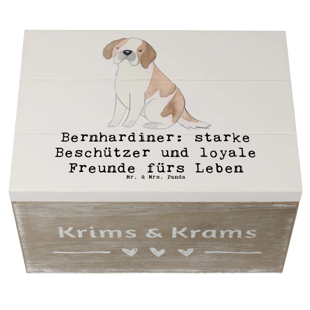 Holzkiste Bernhardiner Treue Holzkiste, Kiste, Schatzkiste, Truhe, Schatulle, XXL, Erinnerungsbox, Erinnerungskiste, Dekokiste, Aufbewahrungsbox, Geschenkbox, Geschenkdose, Hund, Hunderasse, Rassehund, Hundebesitzer, Geschenk, Tierfreund, Schenken, Welpe