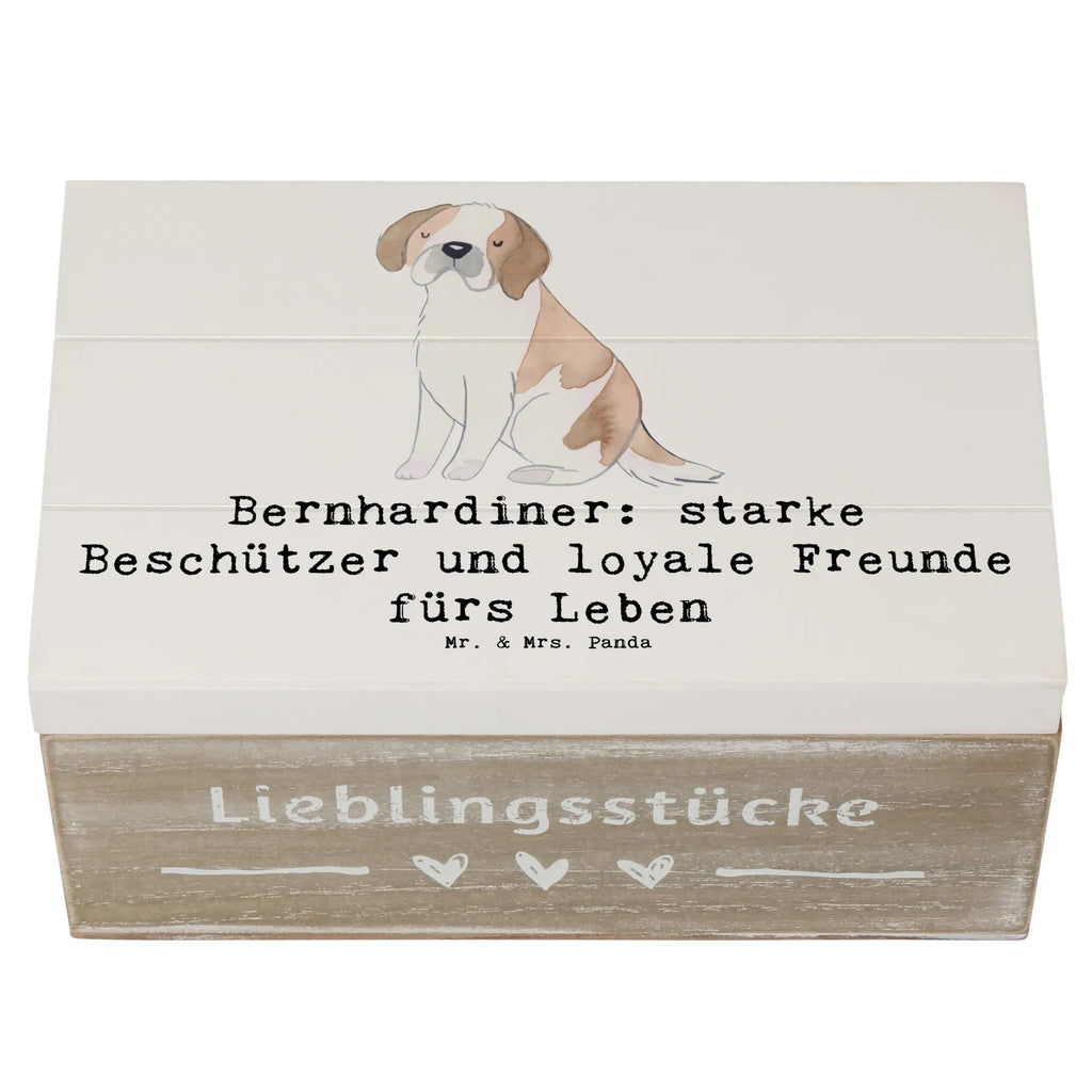 Holzkiste Bernhardiner Treue Holzkiste, Kiste, Schatzkiste, Truhe, Schatulle, XXL, Erinnerungsbox, Erinnerungskiste, Dekokiste, Aufbewahrungsbox, Geschenkbox, Geschenkdose, Hund, Hunderasse, Rassehund, Hundebesitzer, Geschenk, Tierfreund, Schenken, Welpe