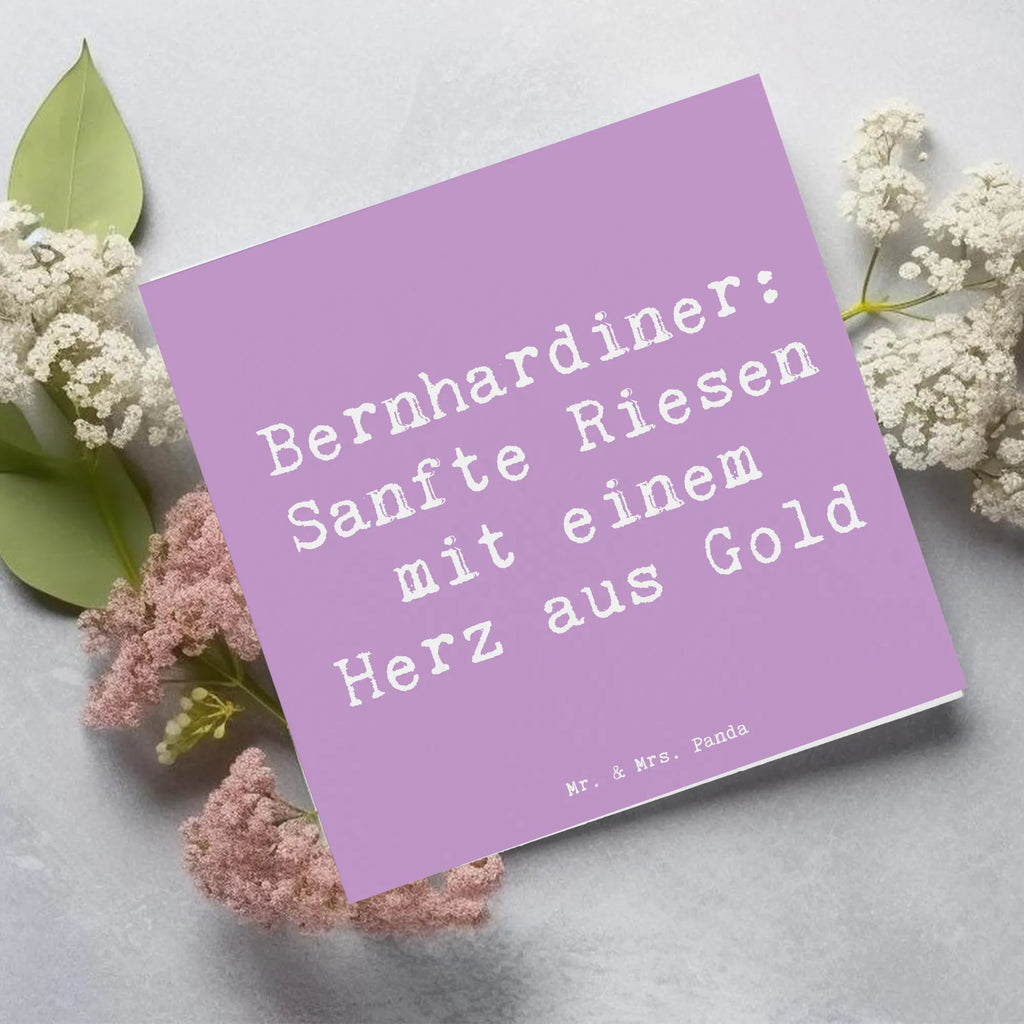 Deluxe Karte Spruch Bernhardiner Herz Karte, Grußkarte, Klappkarte, Einladungskarte, Glückwunschkarte, Hochzeitskarte, Geburtstagskarte, Hochwertige Grußkarte, Hochwertige Klappkarte, Hund, Hunderasse, Rassehund, Hundebesitzer, Geschenk, Tierfreund, Schenken, Welpe