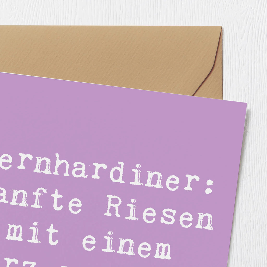 Deluxe Karte Spruch Bernhardiner Herz Karte, Grußkarte, Klappkarte, Einladungskarte, Glückwunschkarte, Hochzeitskarte, Geburtstagskarte, Hochwertige Grußkarte, Hochwertige Klappkarte, Hund, Hunderasse, Rassehund, Hundebesitzer, Geschenk, Tierfreund, Schenken, Welpe