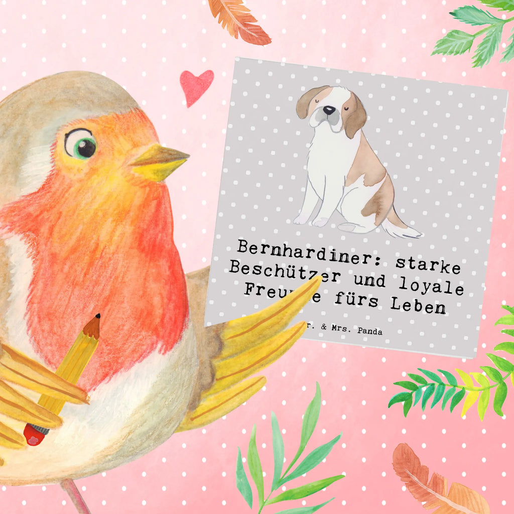 Deluxe Karte Bernhardiner Treue Karte, Grußkarte, Klappkarte, Einladungskarte, Glückwunschkarte, Hochzeitskarte, Geburtstagskarte, Hochwertige Grußkarte, Hochwertige Klappkarte, Hund, Hunderasse, Rassehund, Hundebesitzer, Geschenk, Tierfreund, Schenken, Welpe