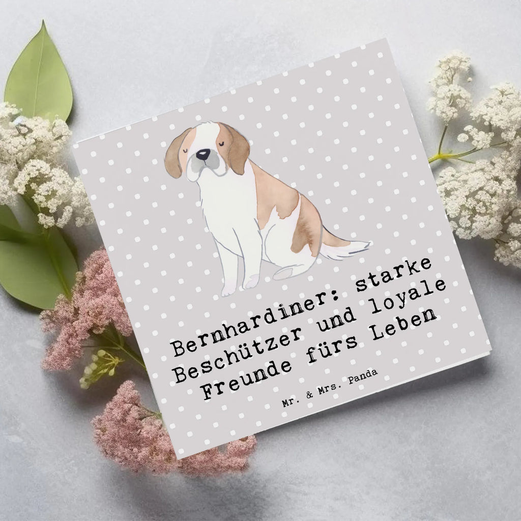 Deluxe Karte Bernhardiner Treue Karte, Grußkarte, Klappkarte, Einladungskarte, Glückwunschkarte, Hochzeitskarte, Geburtstagskarte, Hochwertige Grußkarte, Hochwertige Klappkarte, Hund, Hunderasse, Rassehund, Hundebesitzer, Geschenk, Tierfreund, Schenken, Welpe