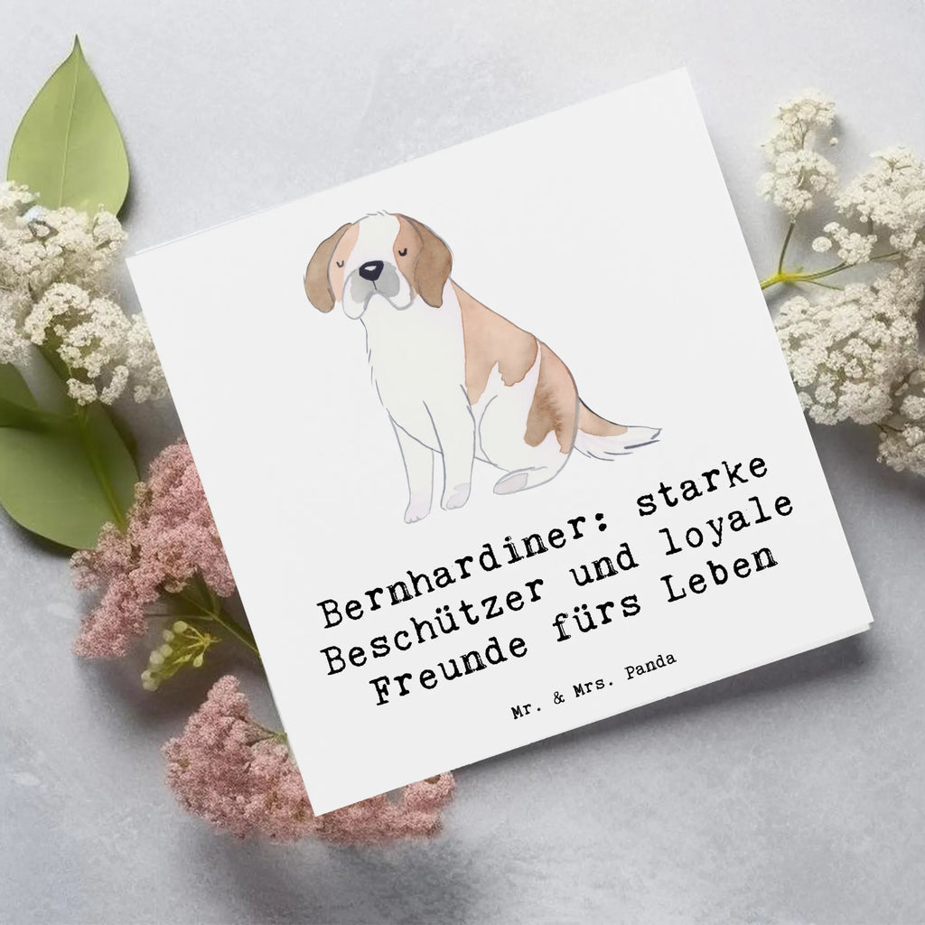 Deluxe Karte Bernhardiner Treue Karte, Grußkarte, Klappkarte, Einladungskarte, Glückwunschkarte, Hochzeitskarte, Geburtstagskarte, Hochwertige Grußkarte, Hochwertige Klappkarte, Hund, Hunderasse, Rassehund, Hundebesitzer, Geschenk, Tierfreund, Schenken, Welpe