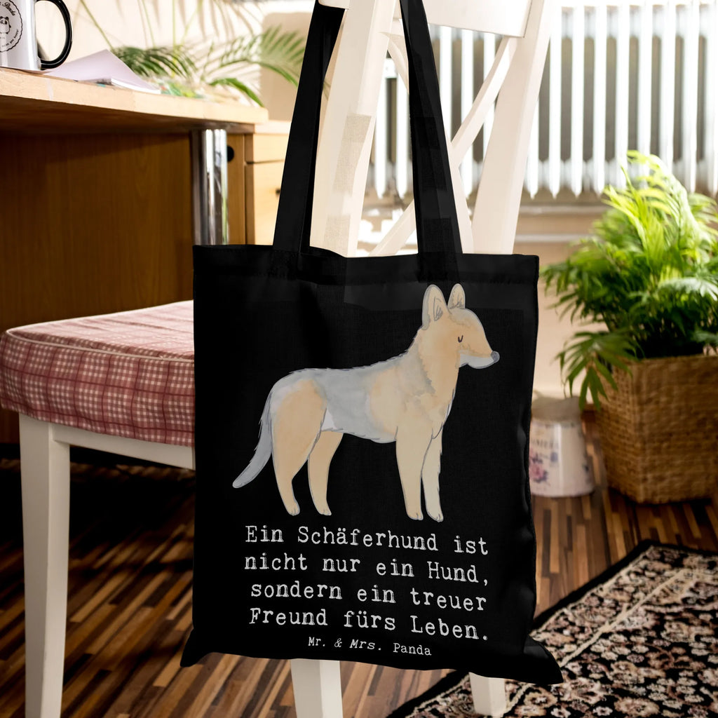 Tragetasche Schäferhund Freund Beuteltasche, Beutel, Einkaufstasche, Jutebeutel, Stoffbeutel, Tasche, Shopper, Umhängetasche, Strandtasche, Schultertasche, Stofftasche, Tragetasche, Badetasche, Jutetasche, Einkaufstüte, Laptoptasche, Hund, Hunderasse, Rassehund, Hundebesitzer, Geschenk, Tierfreund, Schenken, Welpe