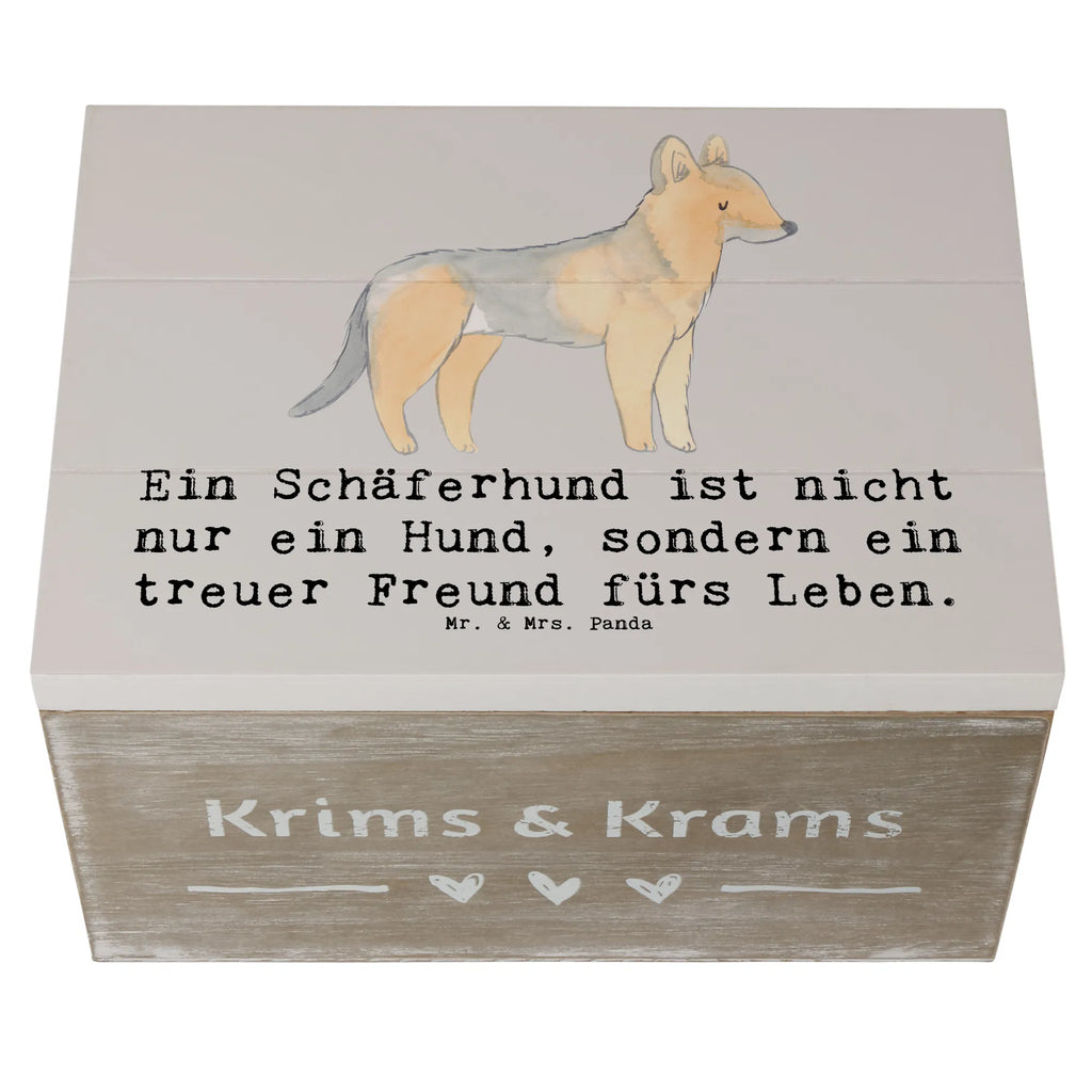 Holzkiste Schäferhund Freund Holzkiste, Kiste, Schatzkiste, Truhe, Schatulle, XXL, Erinnerungsbox, Erinnerungskiste, Dekokiste, Aufbewahrungsbox, Geschenkbox, Geschenkdose, Hund, Hunderasse, Rassehund, Hundebesitzer, Geschenk, Tierfreund, Schenken, Welpe