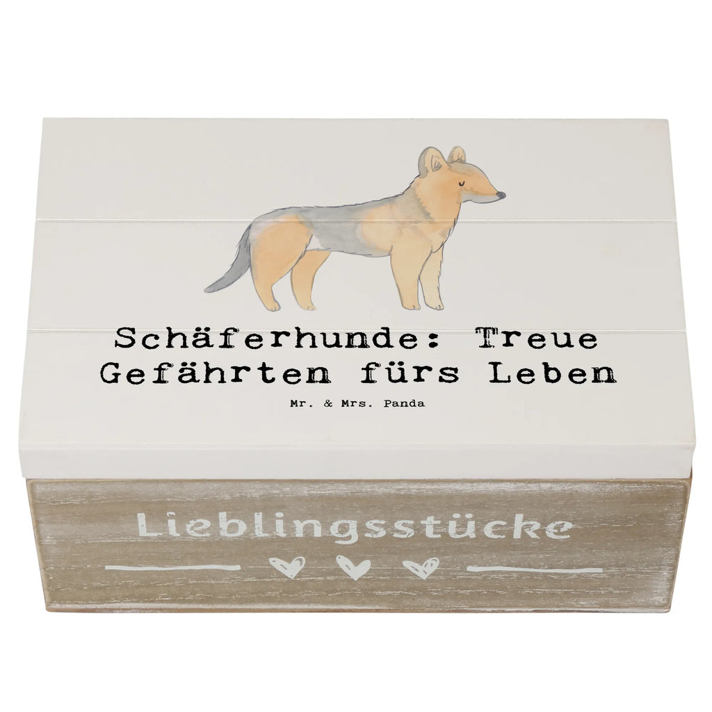 Holzkiste Schäferhund Gefährten Holzkiste, Kiste, Schatzkiste, Truhe, Schatulle, XXL, Erinnerungsbox, Erinnerungskiste, Dekokiste, Aufbewahrungsbox, Geschenkbox, Geschenkdose, Hund, Hunderasse, Rassehund, Hundebesitzer, Geschenk, Tierfreund, Schenken, Welpe