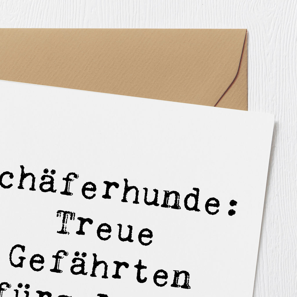 Deluxe Karte Spruch Schäferhund Gefährten Karte, Grußkarte, Klappkarte, Einladungskarte, Glückwunschkarte, Hochzeitskarte, Geburtstagskarte, Hochwertige Grußkarte, Hochwertige Klappkarte, Hund, Hunderasse, Rassehund, Hundebesitzer, Geschenk, Tierfreund, Schenken, Welpe