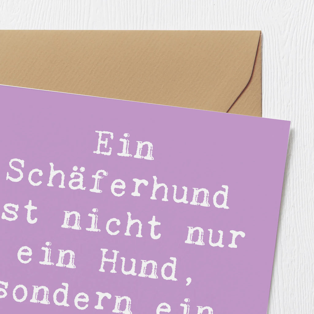 Deluxe Karte Spruch Schäferhund Freund Karte, Grußkarte, Klappkarte, Einladungskarte, Glückwunschkarte, Hochzeitskarte, Geburtstagskarte, Hochwertige Grußkarte, Hochwertige Klappkarte, Hund, Hunderasse, Rassehund, Hundebesitzer, Geschenk, Tierfreund, Schenken, Welpe