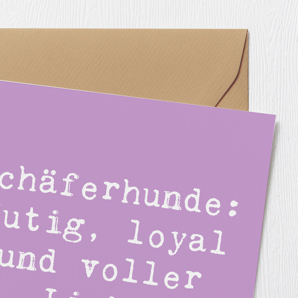 Deluxe Karte Spruch Schäferhunde Freundschaft Karte, Grußkarte, Klappkarte, Einladungskarte, Glückwunschkarte, Hochzeitskarte, Geburtstagskarte, Hochwertige Grußkarte, Hochwertige Klappkarte, Hund, Hunderasse, Rassehund, Hundebesitzer, Geschenk, Tierfreund, Schenken, Welpe