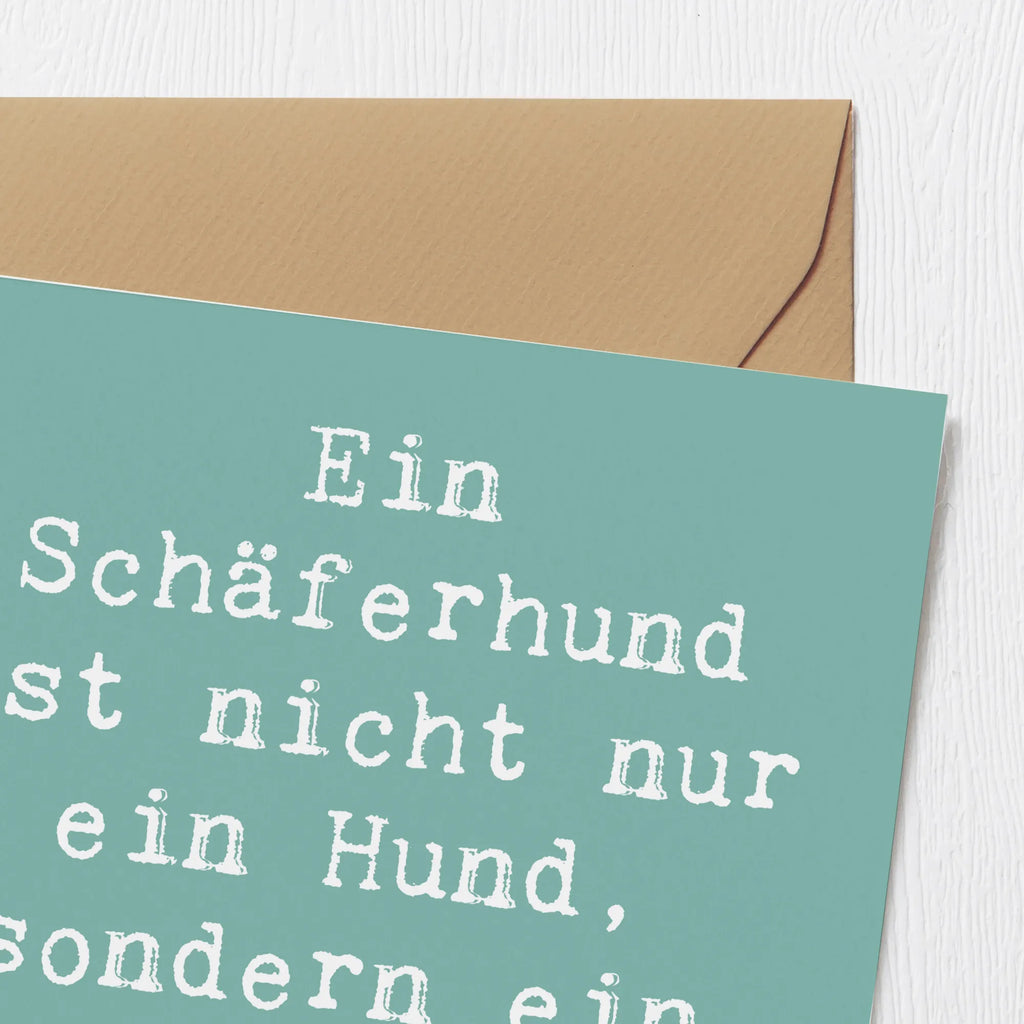 Deluxe Karte Spruch Schäferhund Freund Karte, Grußkarte, Klappkarte, Einladungskarte, Glückwunschkarte, Hochzeitskarte, Geburtstagskarte, Hochwertige Grußkarte, Hochwertige Klappkarte, Hund, Hunderasse, Rassehund, Hundebesitzer, Geschenk, Tierfreund, Schenken, Welpe